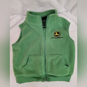 John Deere fleece vest 3/6 months